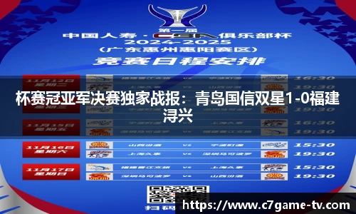 杯赛冠亚军决赛独家战报：青岛国信双星1-0福建浔兴